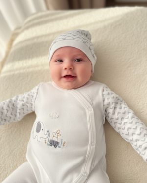 bebek nakışlı bebek tulum