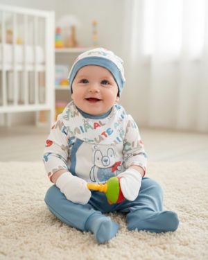 baskılı bebek 6li set