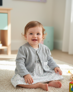 puntiye baskılı hırkalı elbise