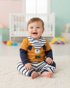 ayıcık baskılı bebek 2li takım